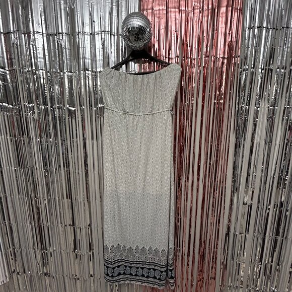 ARDENE Tube Dress Women Size XL Gray White Cocktail Party Formal Strapless - Picture 3 of 7